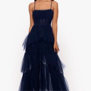 Betsy & Adam Navy Blue Maxi Dress